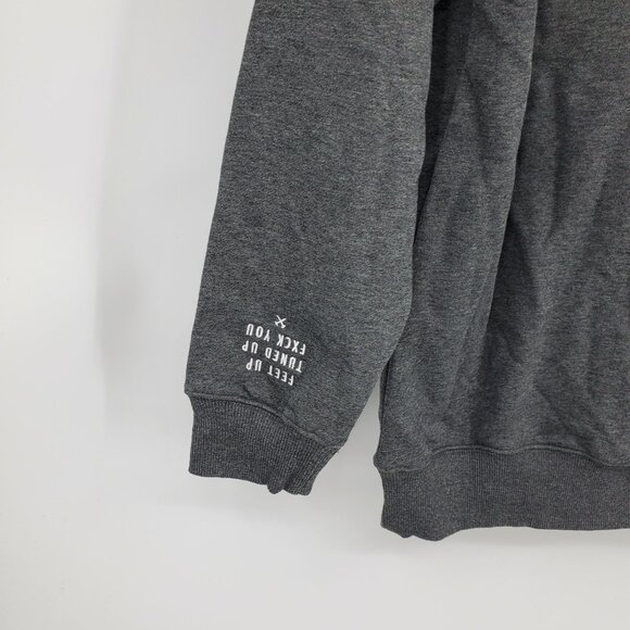 All American Roughneck Here To Work Easy Living French Terry Hoodie Small - Picture 6 of 10